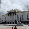 Hazrat Sultan is the largest mosque in Central Asia and probably the most splendid. It can accommodate up to 10,000 people. The main dome is surrounded by eight small ones, at the mosque corners there are four 77 m-high minarets.