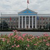 ... and Bishkek City Hall, just at the opposite side of the Chui Avenue, the city's main street.