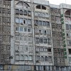 This warehouse and other buildings in Bishkek from the time of the Soviet Union weren't renovated since Kyrgyzstan gained the independence.