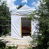 The tent in Belzhan Yurt Lodge in the village Grigoryevka, where I spent 2 nights. The setting was bucolic, in the midst of an orchard. It's a kind of social enterprise, ran by Jacobiene, a bighearted woman from the Netherlands, closely cooperating with local people from the village.
