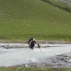 The crossing of the Telety river was the most challenging one during the whole Terskey Alatau traverse, but still not very difficult, despite of heavy rain falls in the last days.