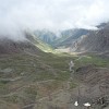 Wegen der massiven Wolkenbildung war der Blick vom Ala-Kol-Pass (3.920 m) leider etwas eingeschränkt.