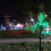 Christmas feeling in Khudjand. Of course in the city with Islam as prevailing religion the illuminated trees have nothing to do with the Christian festival.