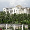 A government building in center of Dushanbe. On 9 September 1991 Tajikistan declared independence from Soviet Union. But soon began the civil war, which ended 1997 with signing a UN-brokered peace deal.