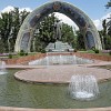 Rudaki monument in Rudaki Park not far away from the Rudaki Avenue in Dushanbe. It is an indication for the importance of the founder of classical Persian literature for the Tajik nation.