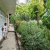 But behind the wall there are big courtyards with beautiful gardens.