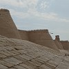 The outer city wall of Khiva. Along with Samarkand and Bukhara, Khiva is an important and often overlooked historical site on what was once the Great Silk Road.