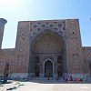 The Ulugh Beg Madrasah was built by order of Ulugh Beg, Timur’s grandson, in 1417-1420. Called a scientist on the throne, he was a prominent astronomer of his times and an ardent promoter of education, science and art in his kingdom.