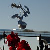 Sculpture of cranes on Ezgulik Independence Arch, the part of the Independence Square. The cranes are symbols of Uzbekistan's independence.