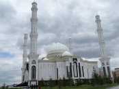 The Hazrat Sultan Mosque is the largest and for me the most beautiful mosque in Central Asia. The colossal building resembles an oriental palace and is able to house up to 10,000 people. The mosque dome is 51 meters in height and 28 meters in diameter. The main dome is surrounded by eight small ones, at the mosque corners there are four 77 m-high minarets.