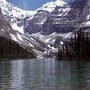 The craggy and cold beauty: the Lake Kaufmann filling a cirque in Kootenay National Park.