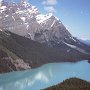 The turquoise color of the Peyto Lake is one of the most photographed themes in the Canadian Rockies, because it is situated very close to the highway.